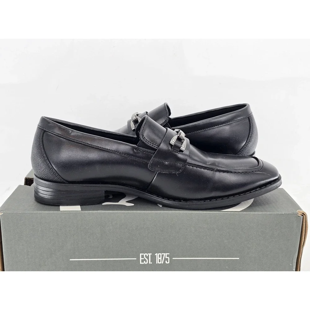 Stacy Adams Kaylor Loafers Boys Size 6M Black Slip On Bit Dress Shoes -Excellent